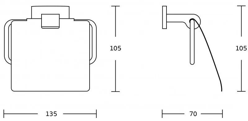 Mexen príslušenstvo, ZOJA držiak na wc papier, chrómová, 7019133-00