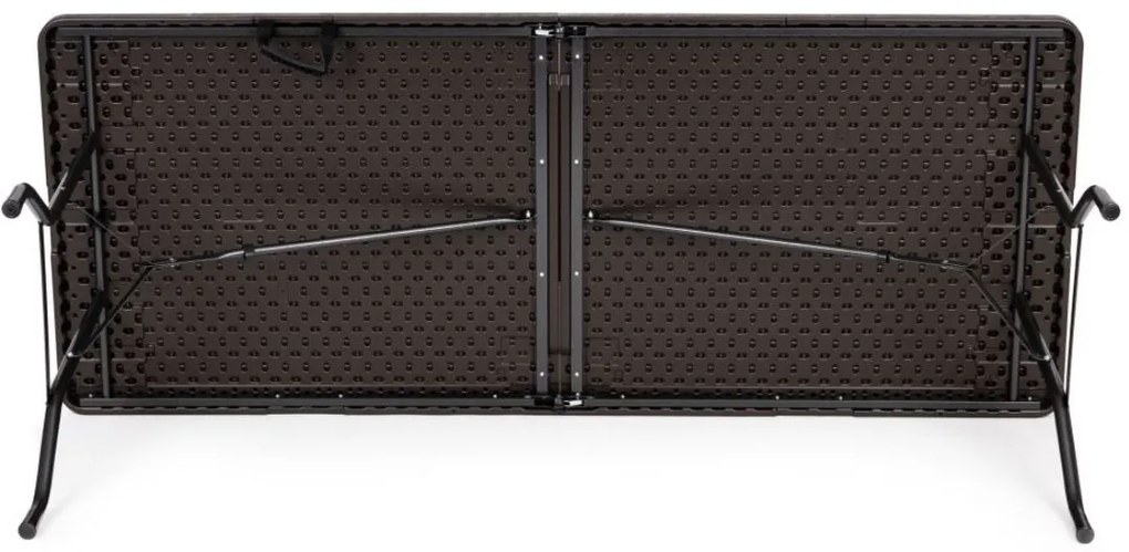 Bestent Cateringový stôl skladací 180cm Brown Rattan