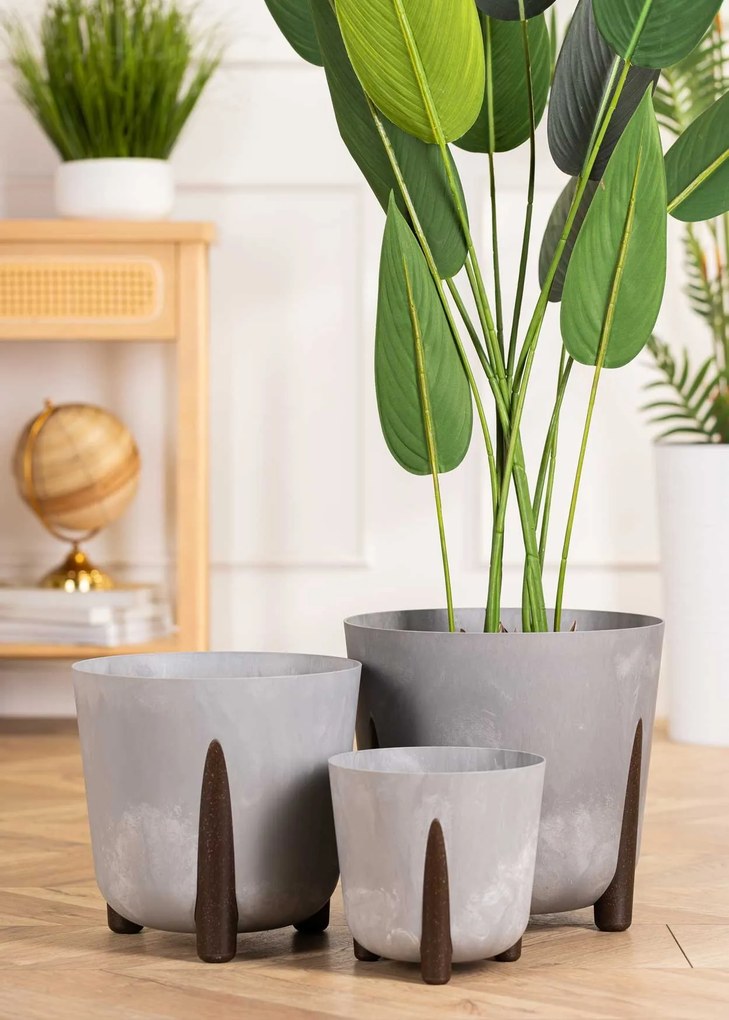 Kvetináč MOSS ECO 25,5x25,3 cm sivý betón