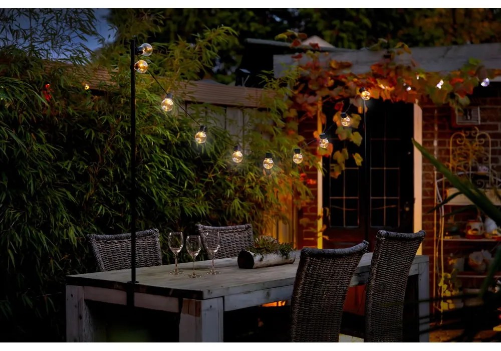 Solárna svetelná reťaz počet žiaroviek 10 ks dĺžka 220 cm – Esschert Design