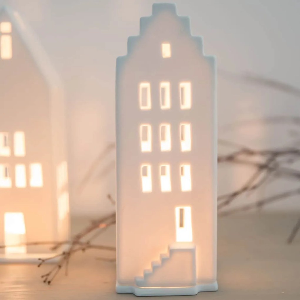 räder Porcelánový svietnik domček Gable House 20 cm