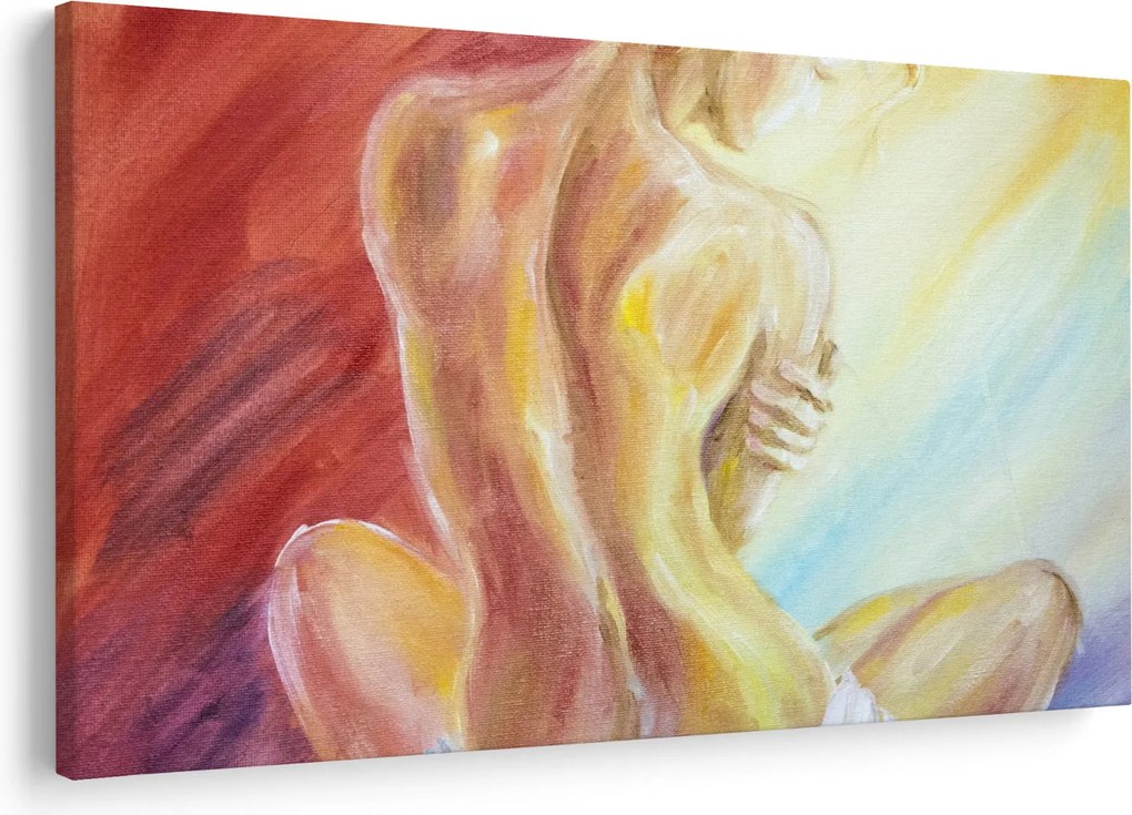 Obraz odpočívajúce ženy, olejomaľba (90x60 cm)