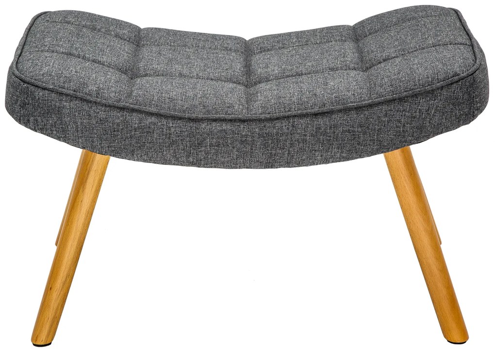 Kreslo Scandinavia Grey s taburetkou