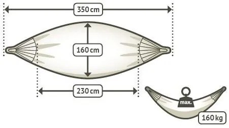 La Siesta Hojdacia sieť BRISA DOUBLE MODERN - marine, 100 % polypropylen