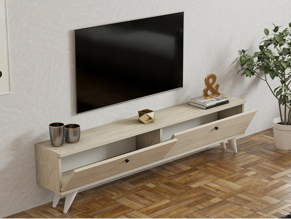 Parížsky travertínový TV stolík