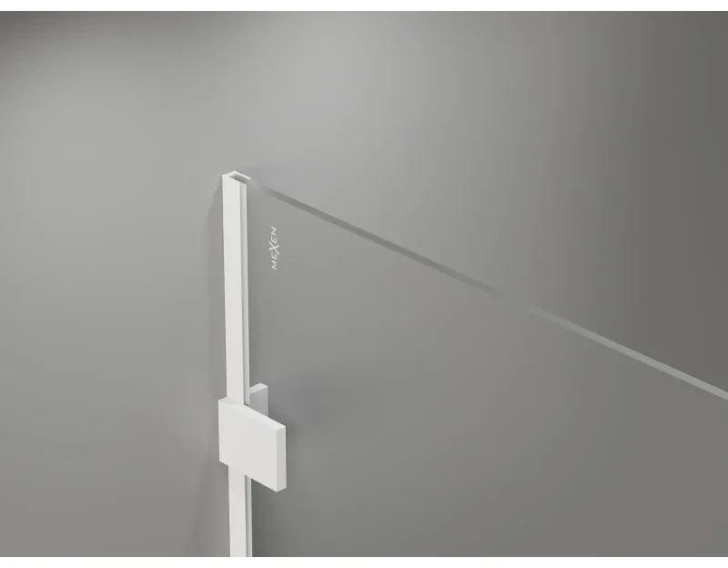 Mexen Lunar sprchová stena ľavá 150 x 200 cm, 8mm číre sklo, biela, 830-150-000-20-00-L