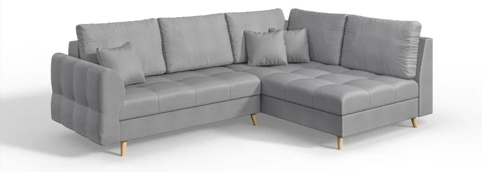 Sivá rohová pohovka (pravý roh) Ariella - Ropez