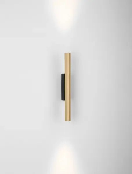 LED čierno-zlaté svietidlo na stenu Paron