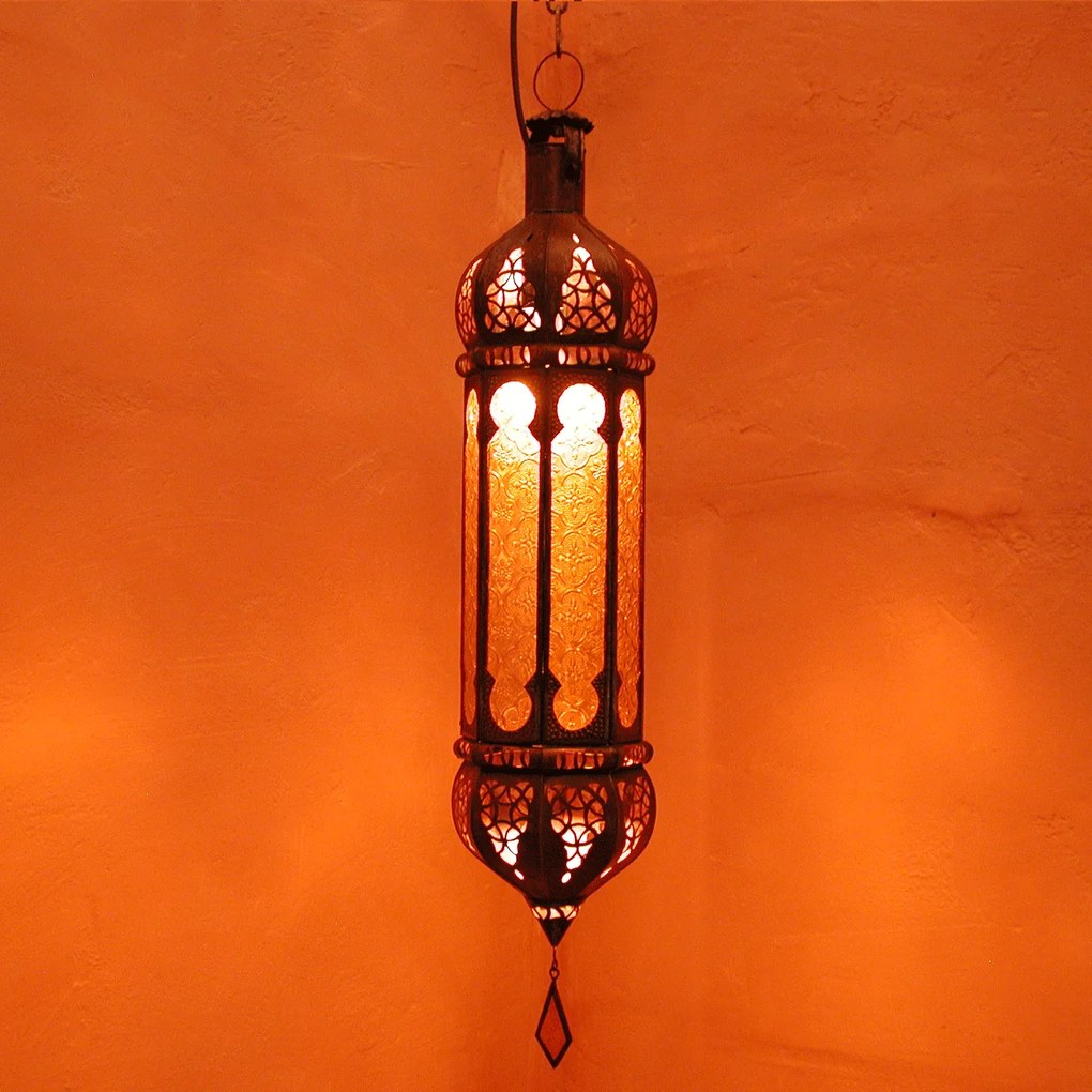 Závesná lampa Dunya žltá