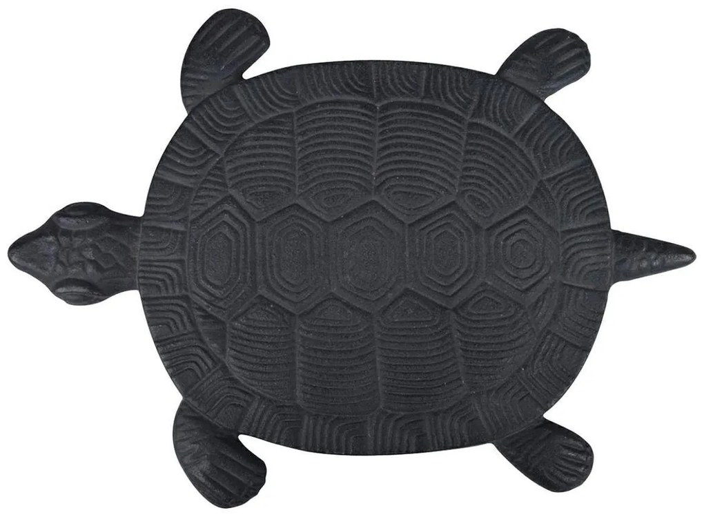 Záhradný nášlapný kameň Turtle, 23x32 cm, liatina, hnedá