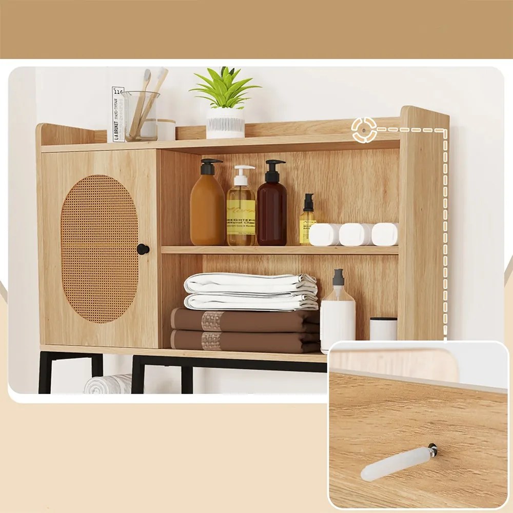 Úložná skrinka nad WC s policami