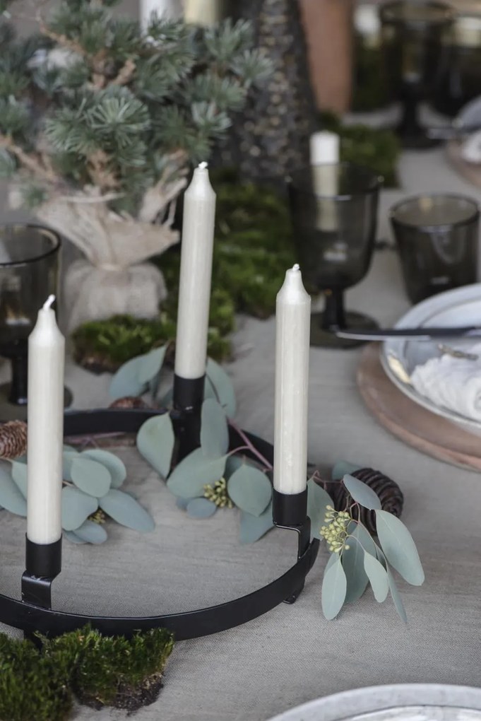 IB Laursen Adventný kovový svietnik DINNER CANDLES