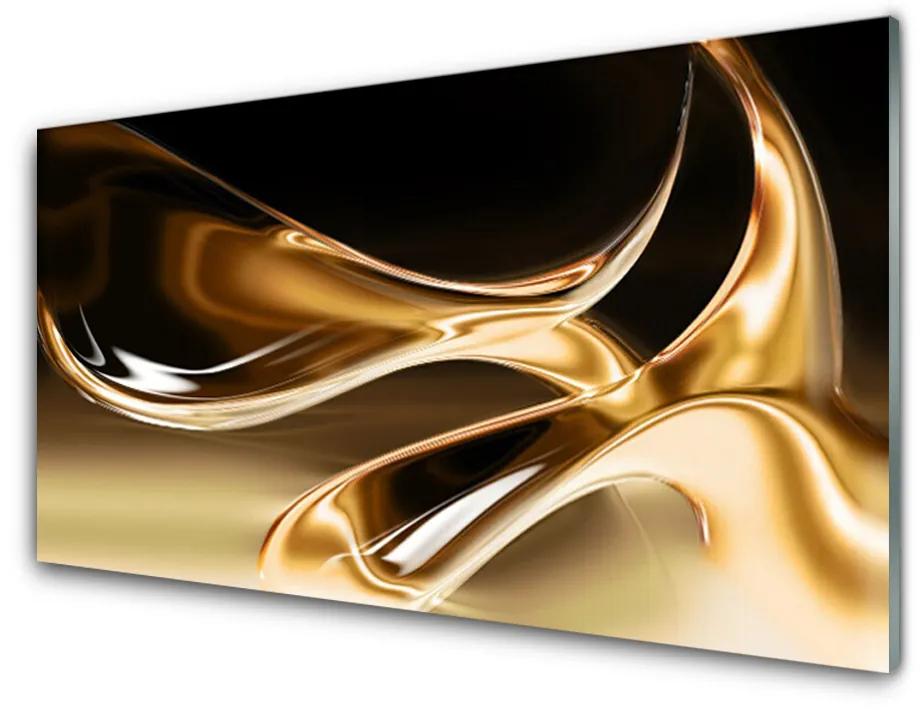 Obraz plexi Zlato abstrakcia art umenie 140x70 cm