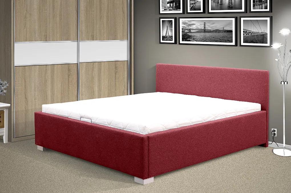 Nabytekmorava Moderná posteľ s čelami Fanny HIT s MOT otváraním ÚP 140x200 cm Farba: Savana červená