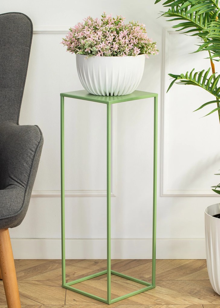 STOJAN NA KVETINÁČ SIMPLE 70X24X24 CM ZELENÁ