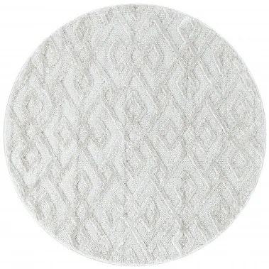 Ayyildiz, Kusový koberec Pisa 4708 Cream kruh, 200x200 (priemer) kruh, biela, obývacia izba