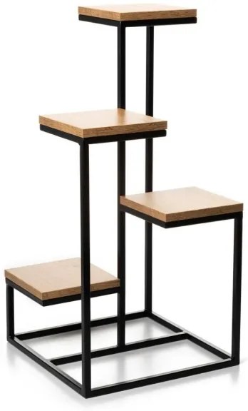 Stojan na kvety KASKADA 79x40 čierna/hnedá