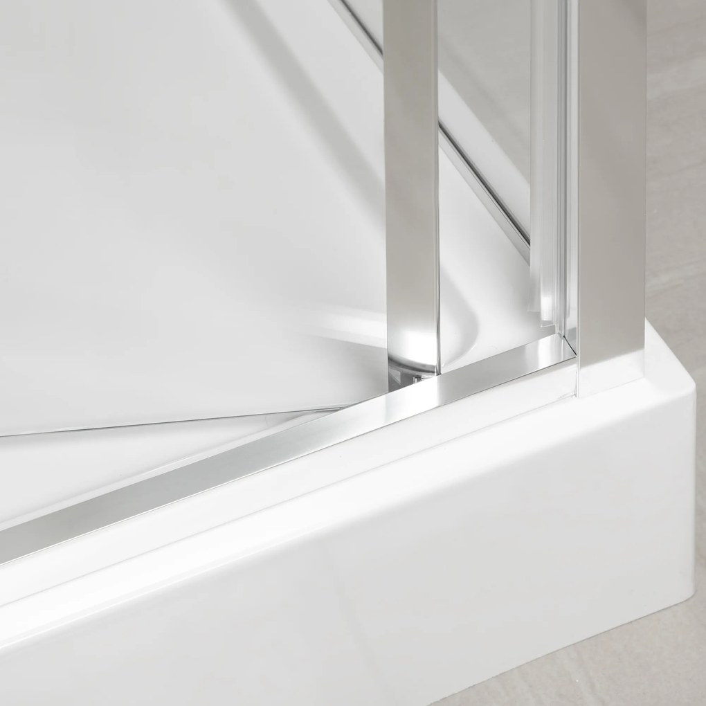 Novoterm Zalamovacie sprchové dvere NV-Solid DH CHR 80, chróm/transparent - bez vaničky