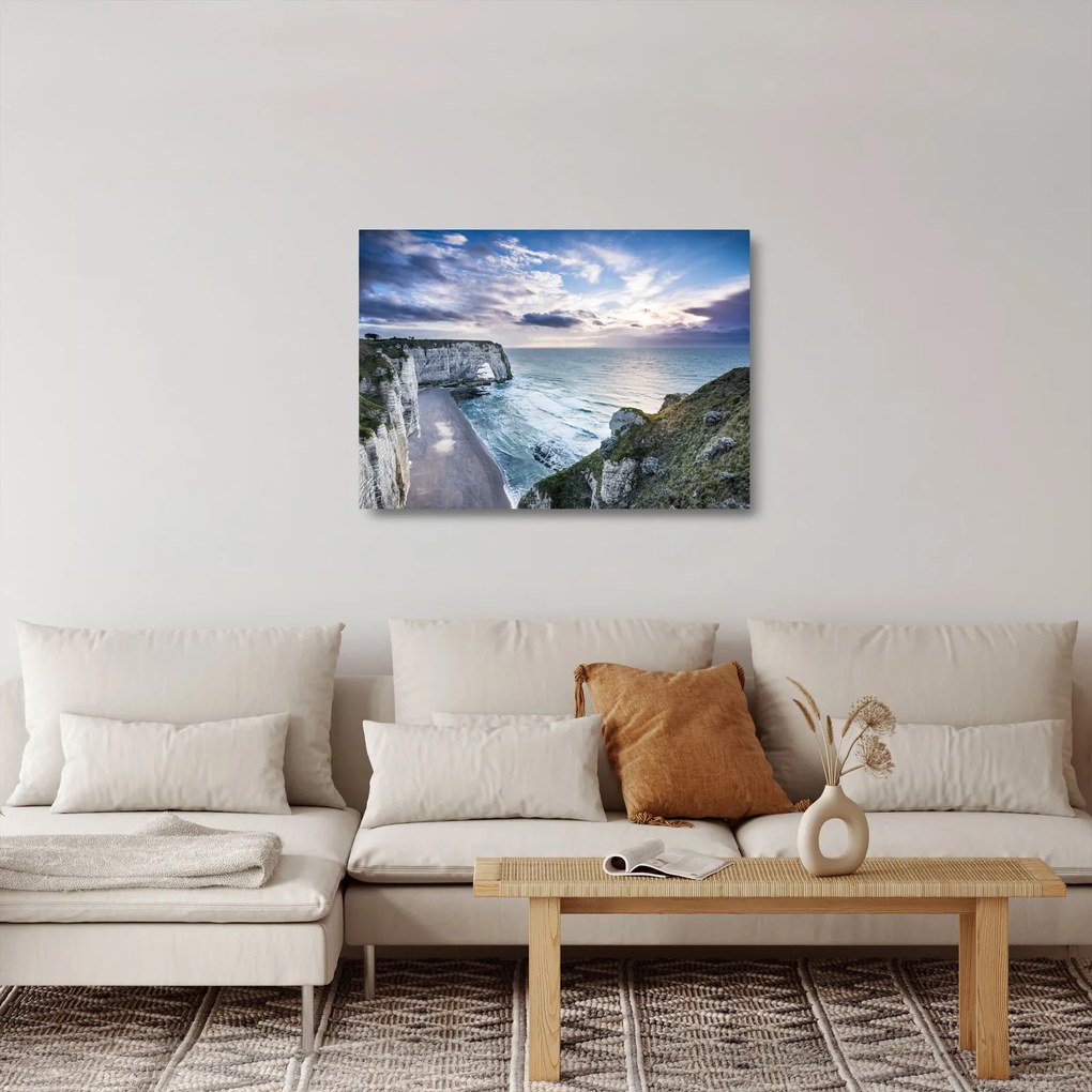 Sklenený obraz útesov (70x50 cm)