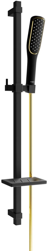 Mexen sprchový set DQ49, čierna/zlatá, 785494581-57