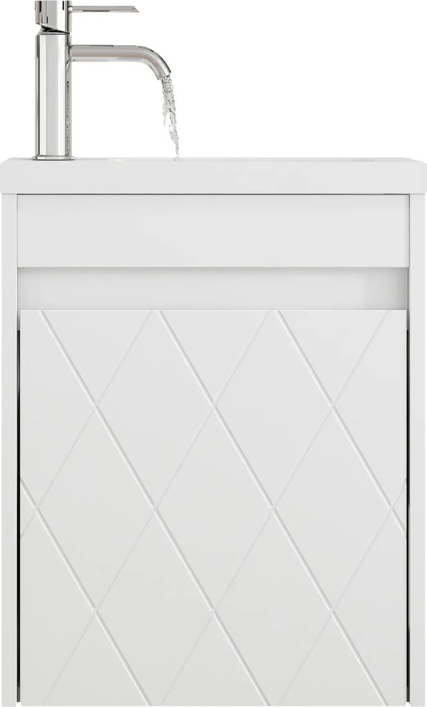 Závesná skrinka s umývadlom Houseland Mavon 40 cm biela