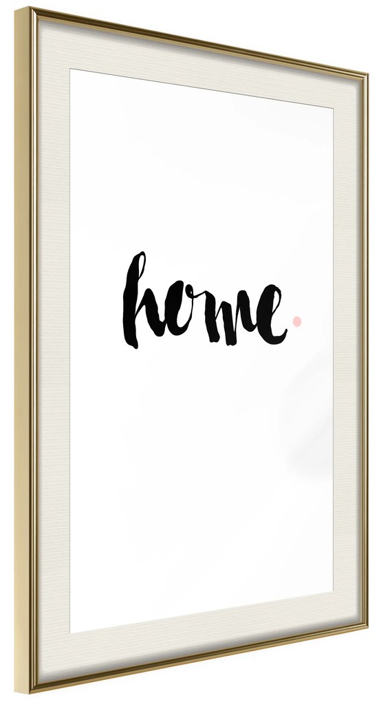 Artgeist Plagát - Home and Dot [Poster] Veľkosť: 20x30, Verzia: Zlatý rám s passe-partout