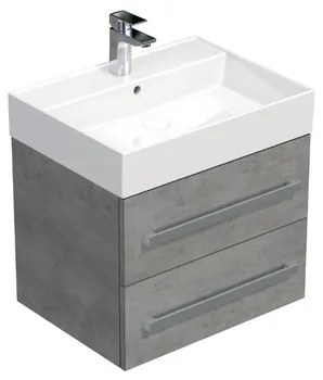 Kúpeľňová skrinka s umývadlom SAT Cube Way 60x53x46 cm matný betón CUBE46602BESAT, 1 ks