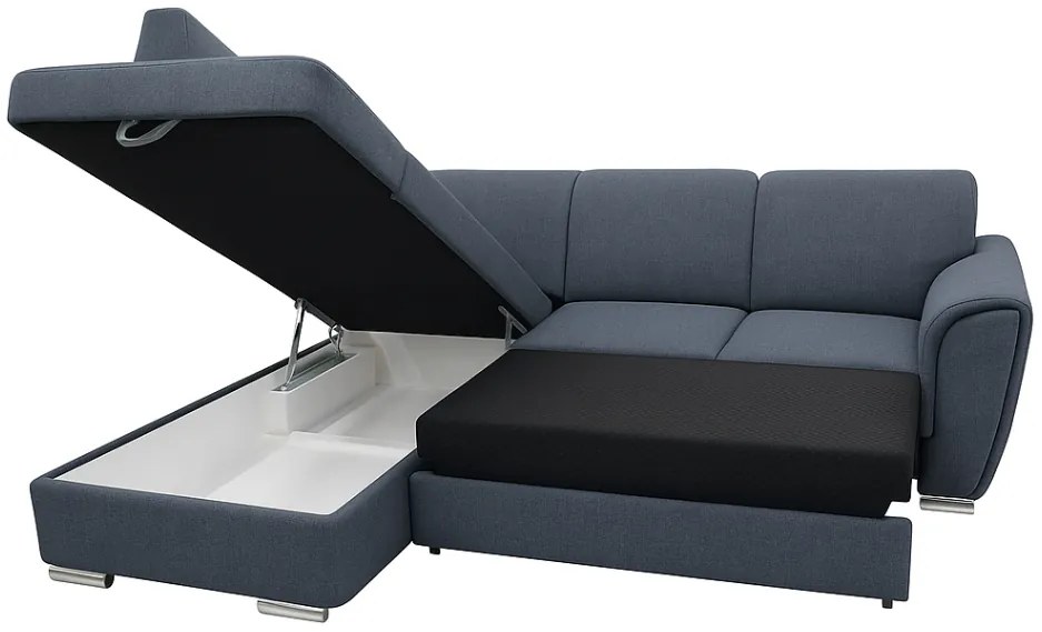 Rohová rozkladacia sedačka DORIS L - antracit
