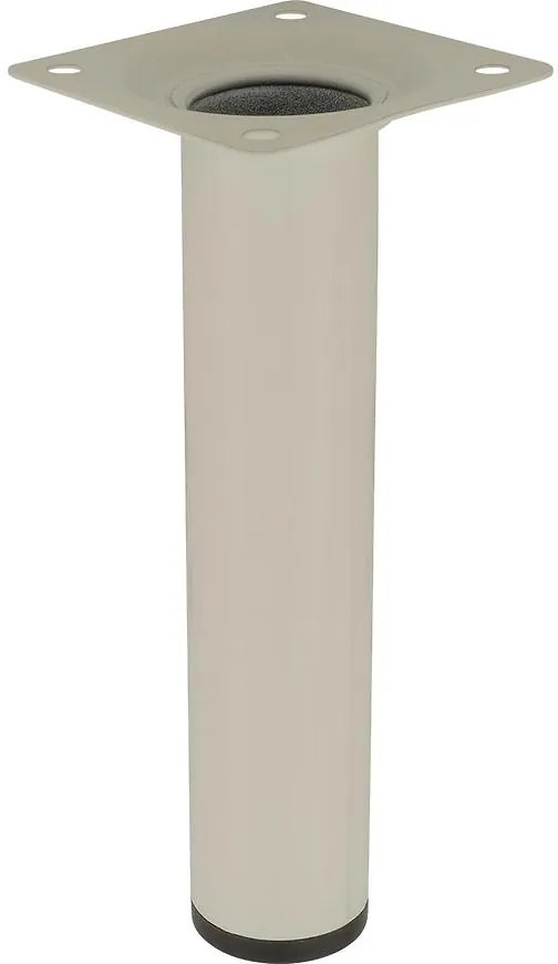 Okrúhla nábytková noha 15 cm biela
