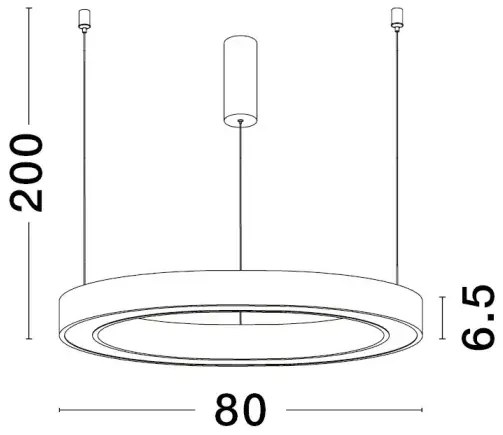 LED luster Sting 80 čierne