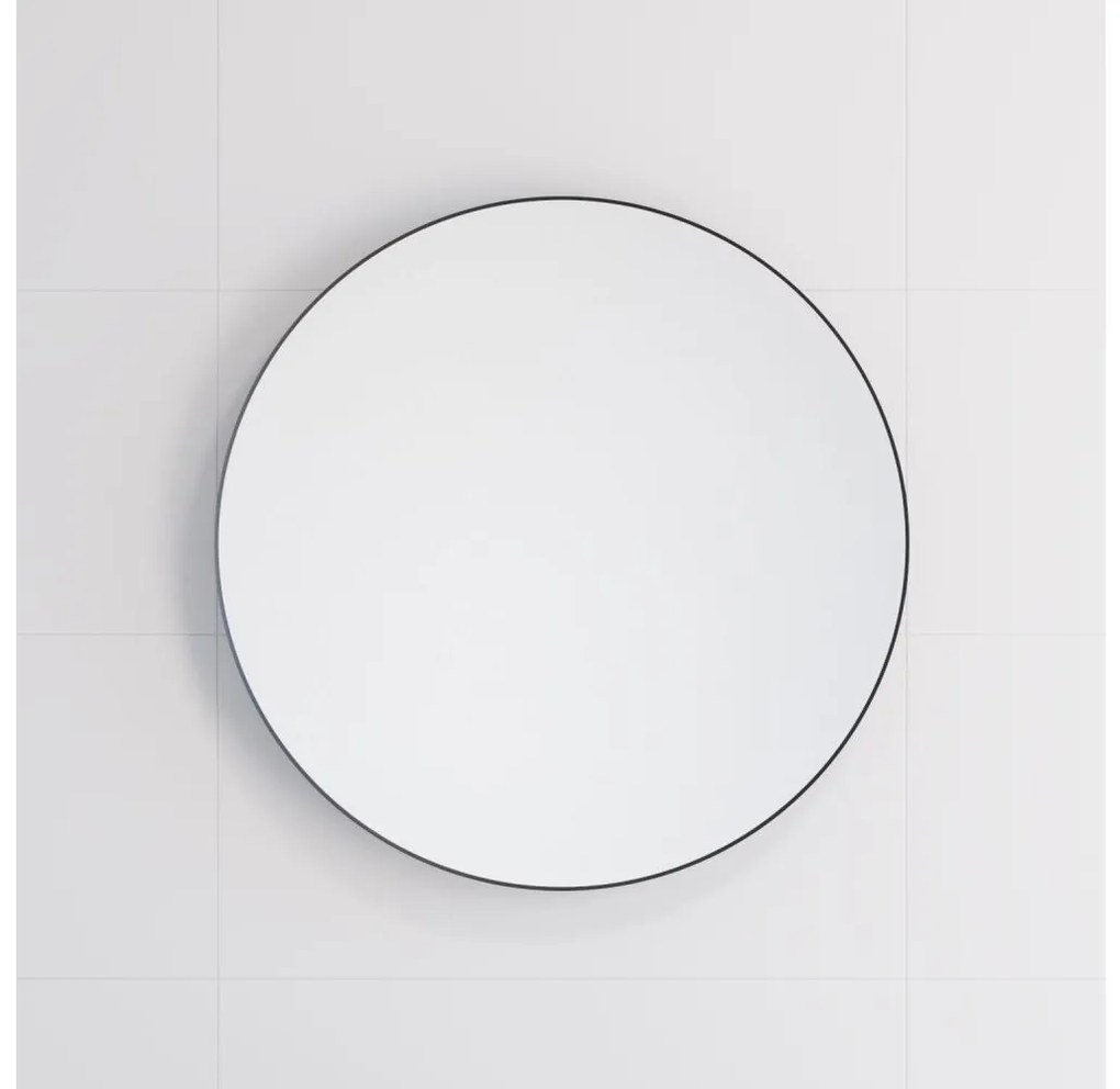 BATH DELUXE 01-060-09-02-00 - Kúpeľňové zrkadlo BORGSTED pr. 60 cm čierna