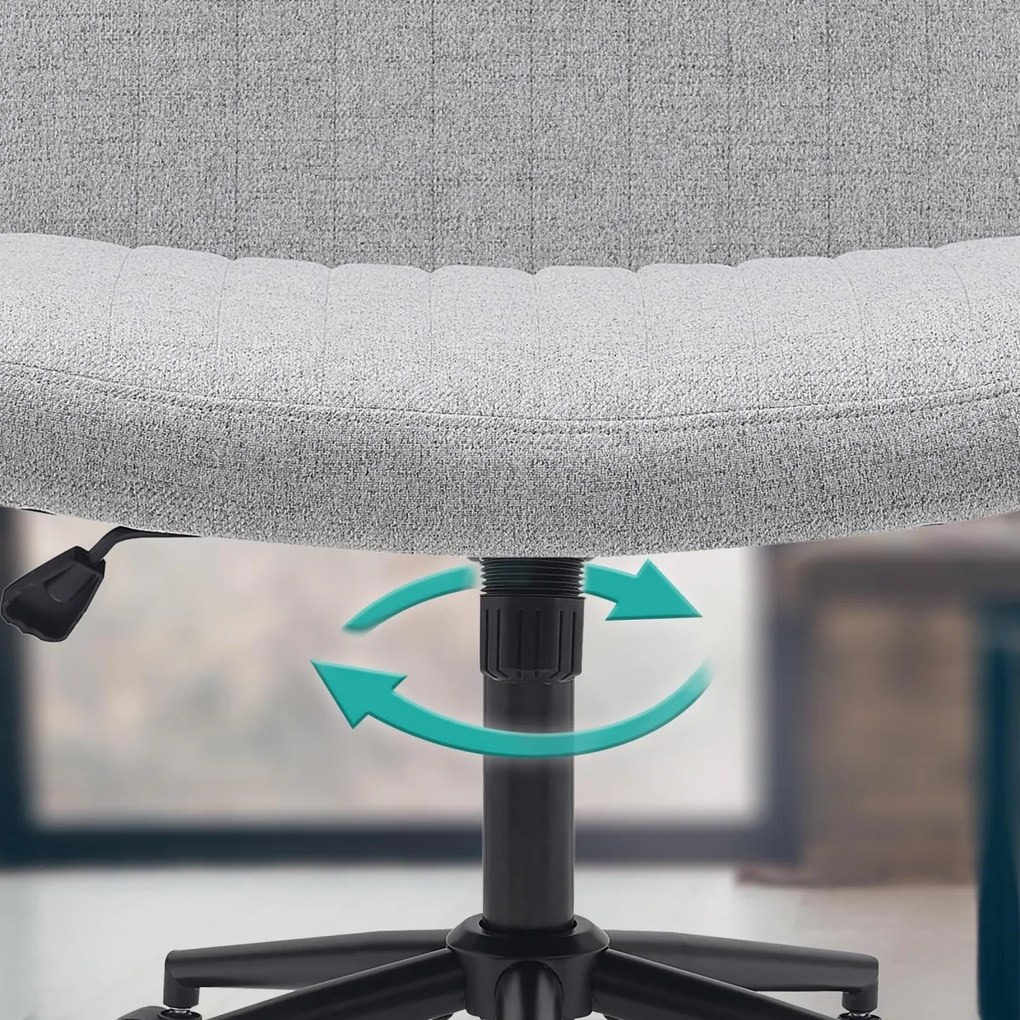 Design-Shop Kancelárska stolička Kingman látka - Svetlo šedá