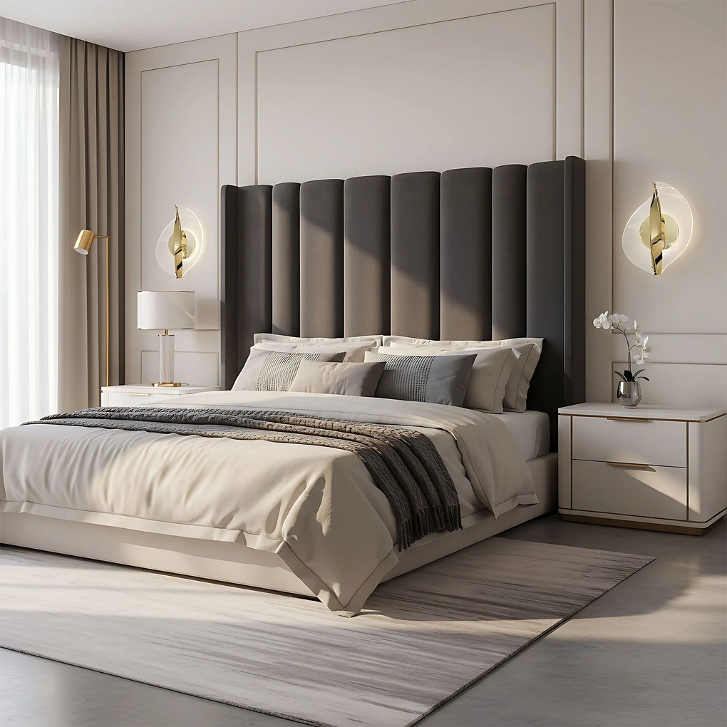 Toolight Toolight, LED nástenné svietidlo, 7W, 4000K, 1000lm, G128-W, zlatá lesklá, OSW-02602