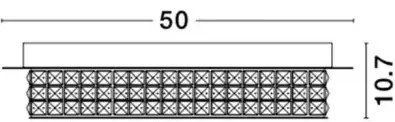 LED stropné svietidlo Zeffari 50 chróm