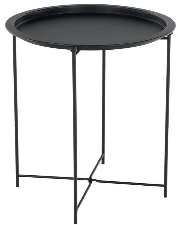 Príručný stolík s odnímateľnou táckou, čierna, RENDER