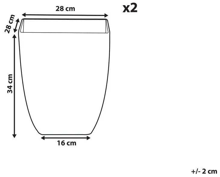 Sada 2 kvetináčov 42 cm- Mirko (biela). Vlastná spoľahlivá doprava až k Vám domov. 1077136