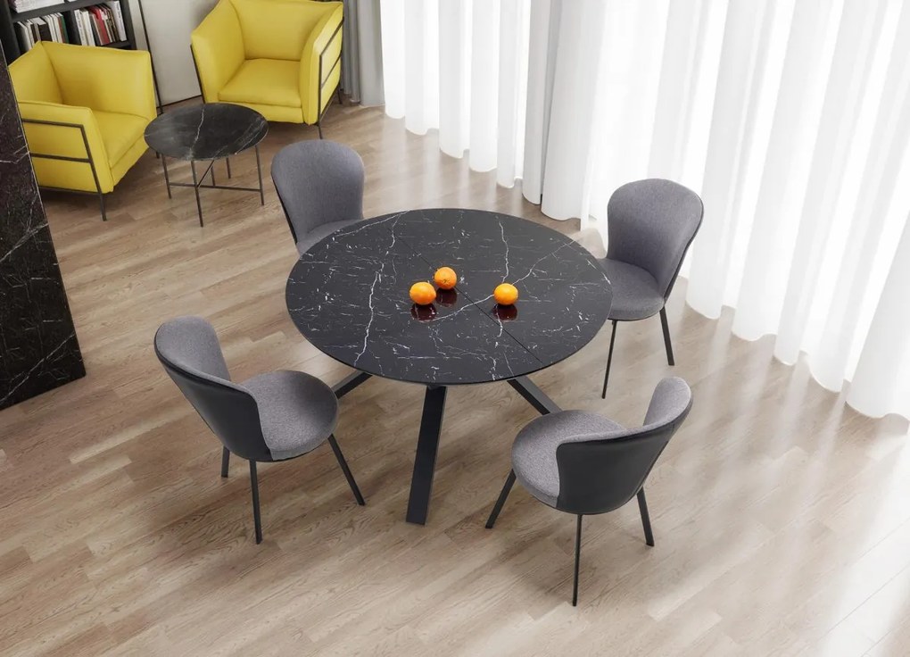 Jedálenský rozkladací stôl Vertigo 130/180 cm čierny