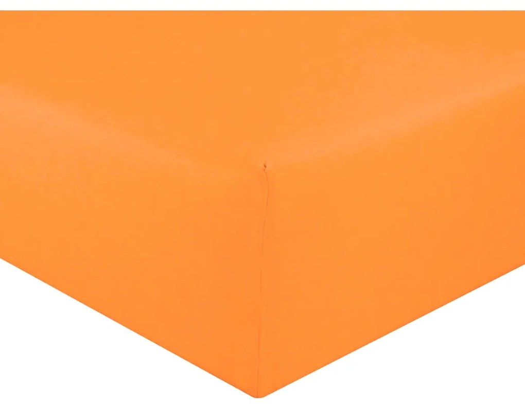 Posteľná plachta jersey oranžová TiaHome - 200x220cm
