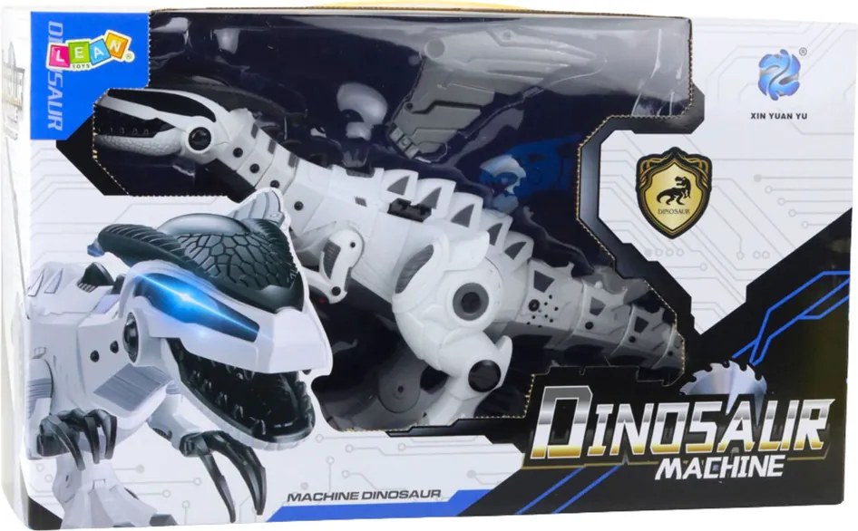 LEAN Toys Robot s dinosaurími krídlami napájaný z batérií Pohybuje sa Svetlá Zvuky
