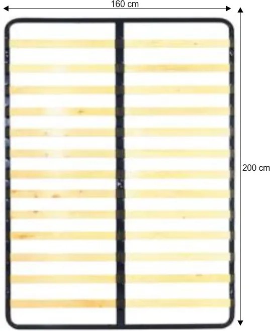 AKCIA Kovový rošt v pevnom ráme 160 x 200 cm II. akosť