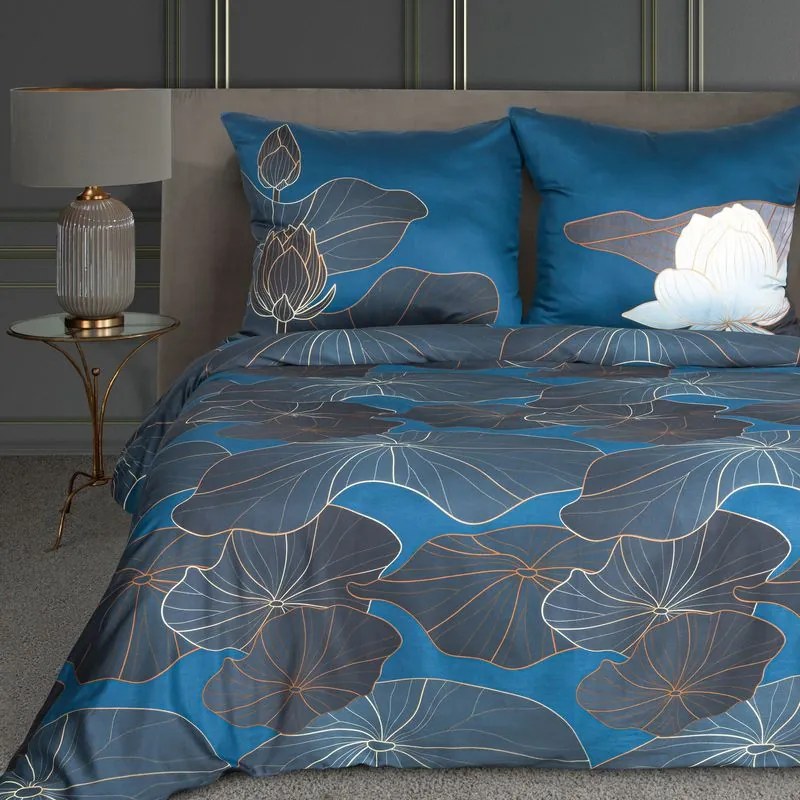 EUROFIRANY Súprava posteľnej bielizne s potlačou z makosaténu 220 cm x 200 cm pestrofarebná makosatén 100% bavlna