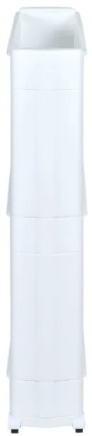 Pojazdný regál LEIRA biely