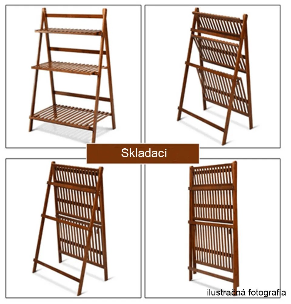 Kondela Skladací regál, biela, NEPEL TYP 1 + darček