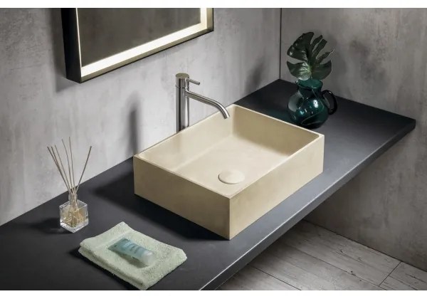 Sapho - Umývadlo na dosku FORMIGO 47,5x36,5 cm betón/béžová