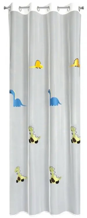 DECOREUM Záves zdobený výšivkou s detským vzorom 140 x 250 cm biela 106336