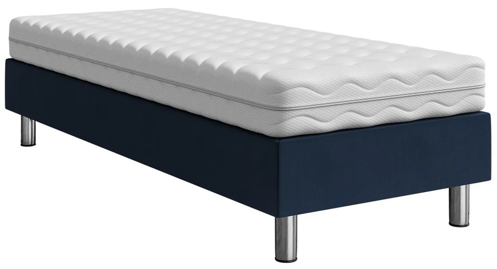 Čalúnená jednolôžková posteľ Estelle B, Dostupné poťahy: ekokoža Soft 017 (biela), Rozmer postele: 90x200 cm