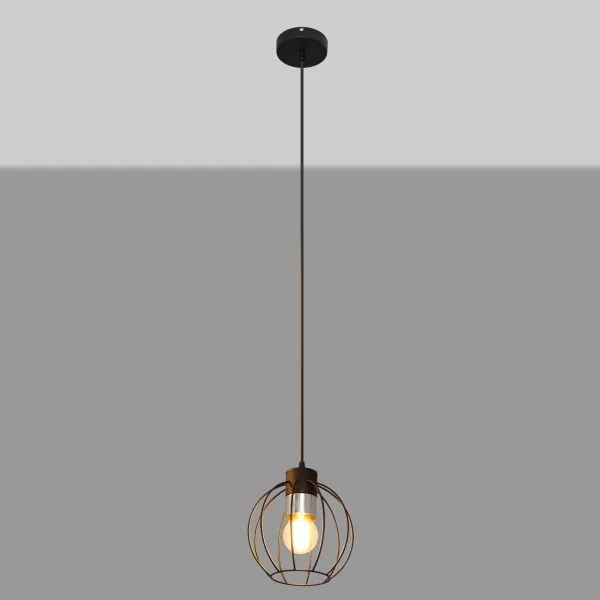 Luster na lanku STARLIGHT 1xE27/15W/230V čierna/strieborná