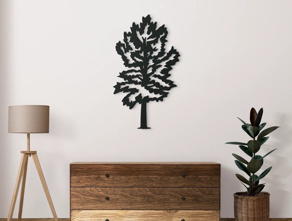 drevko Drevená nálepka Strom na jeseň Rozmer obrazu: 44,5 x 26 cm, Farba dekorácie: Čierna