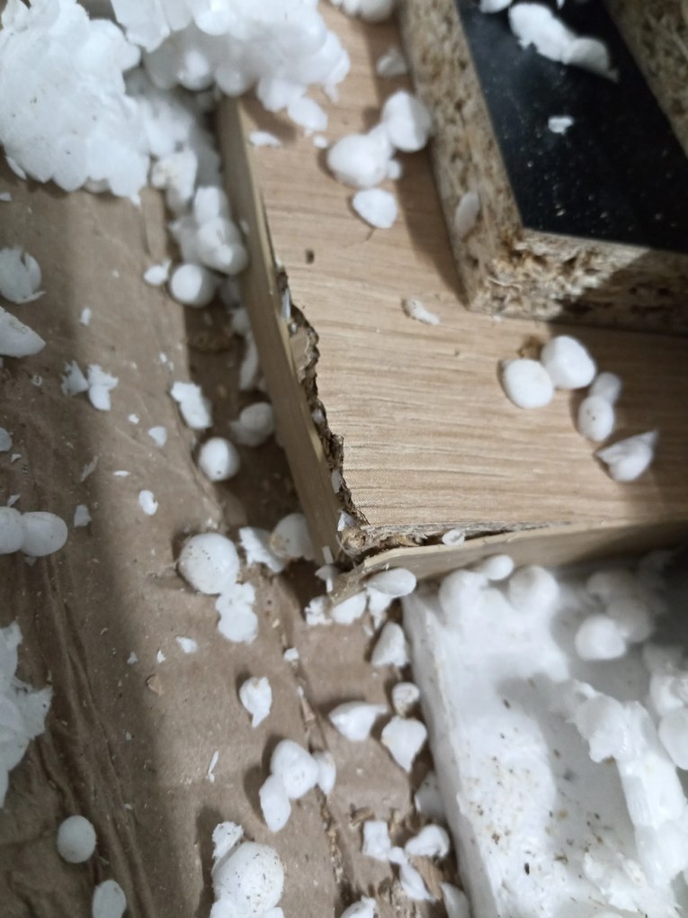 AKCIA Jedálenský stôl MADO čierny s doskou v dekore dub artisan 120x80cm II. akosť