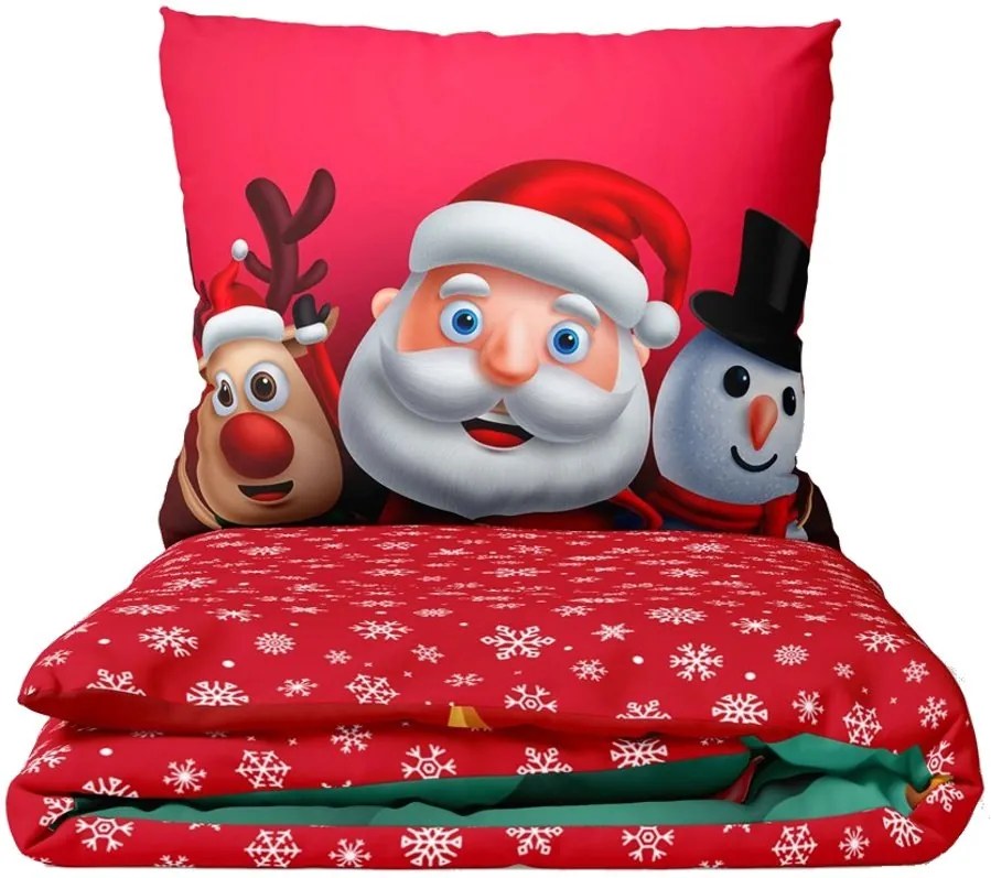 Vianočné posteľné obliečky - motív Pozdravy zo severného pólu - 100% bavlna Renforcé - 70 x 90 cm + 140 x 200 cm